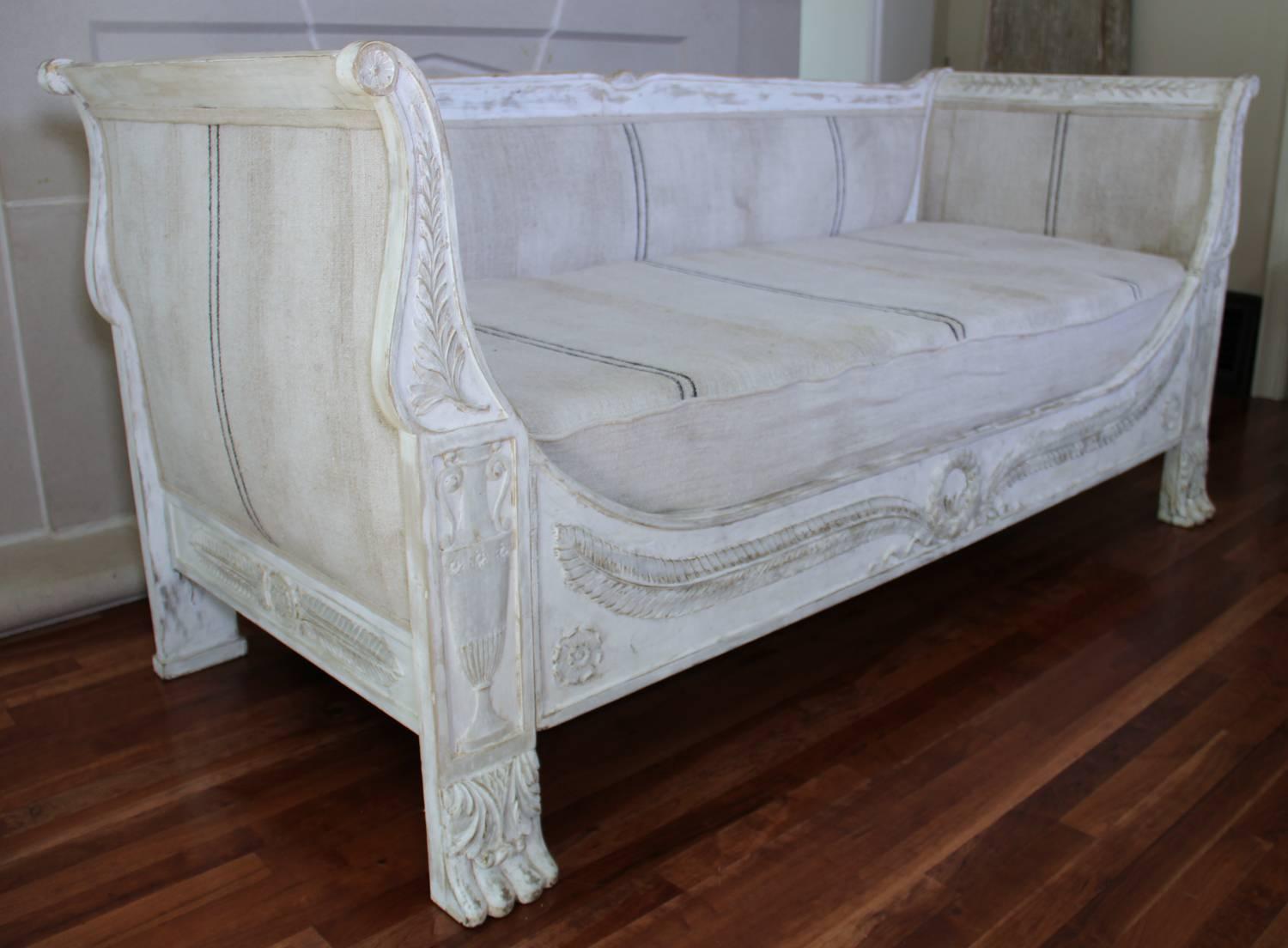 19th Century French Empire Period Daybed Sofa 3