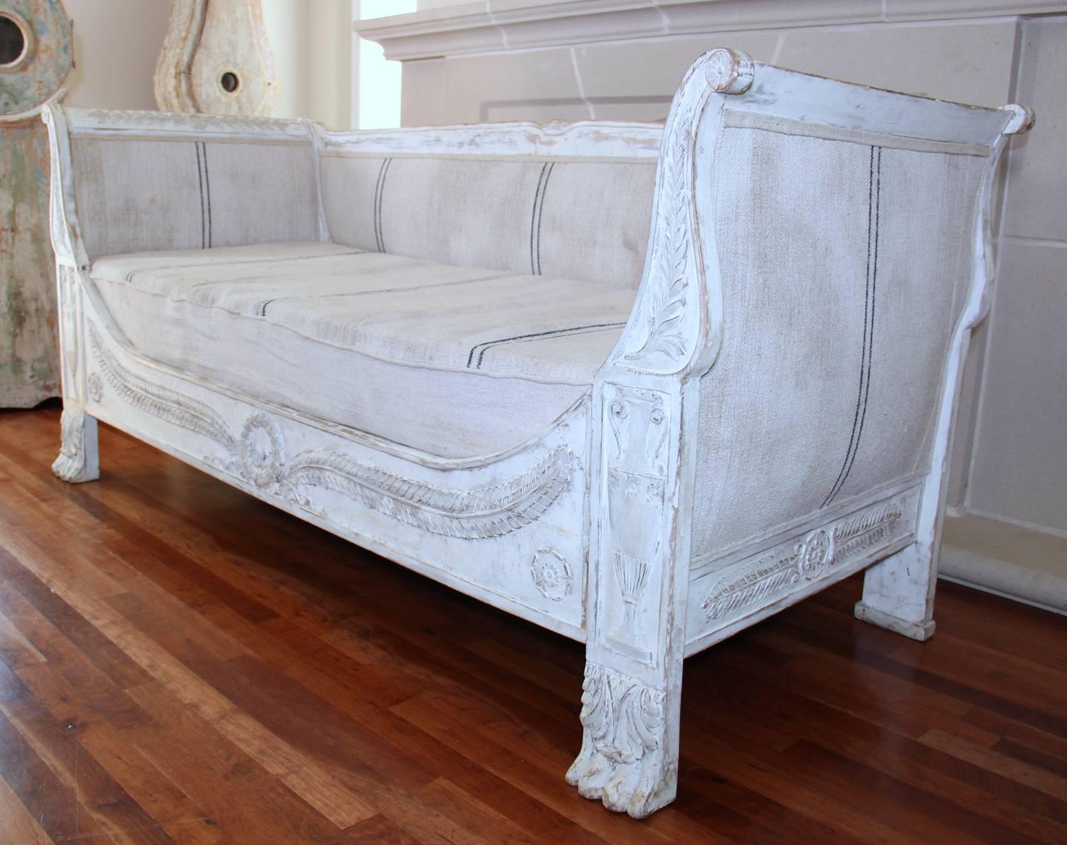 19th Century French Empire Period Daybed Sofa 4
