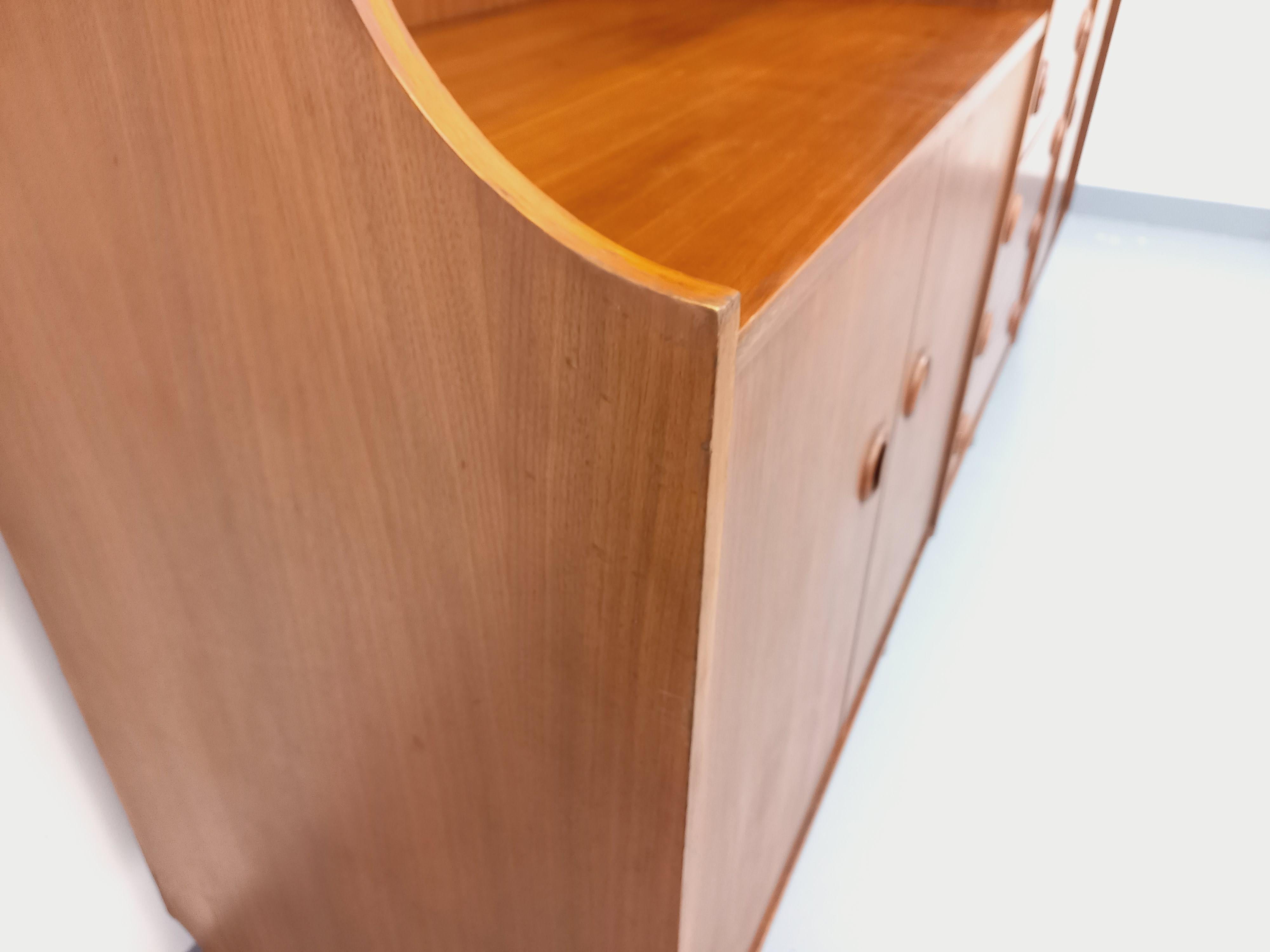 Meuble de rangement bibliothèque scandinave vintage 3 parties en teck années 60 in vendita 10