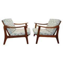 Paire de fauteuils scandinaves vintage Arne Wahl Iversen pour Komfort en teck