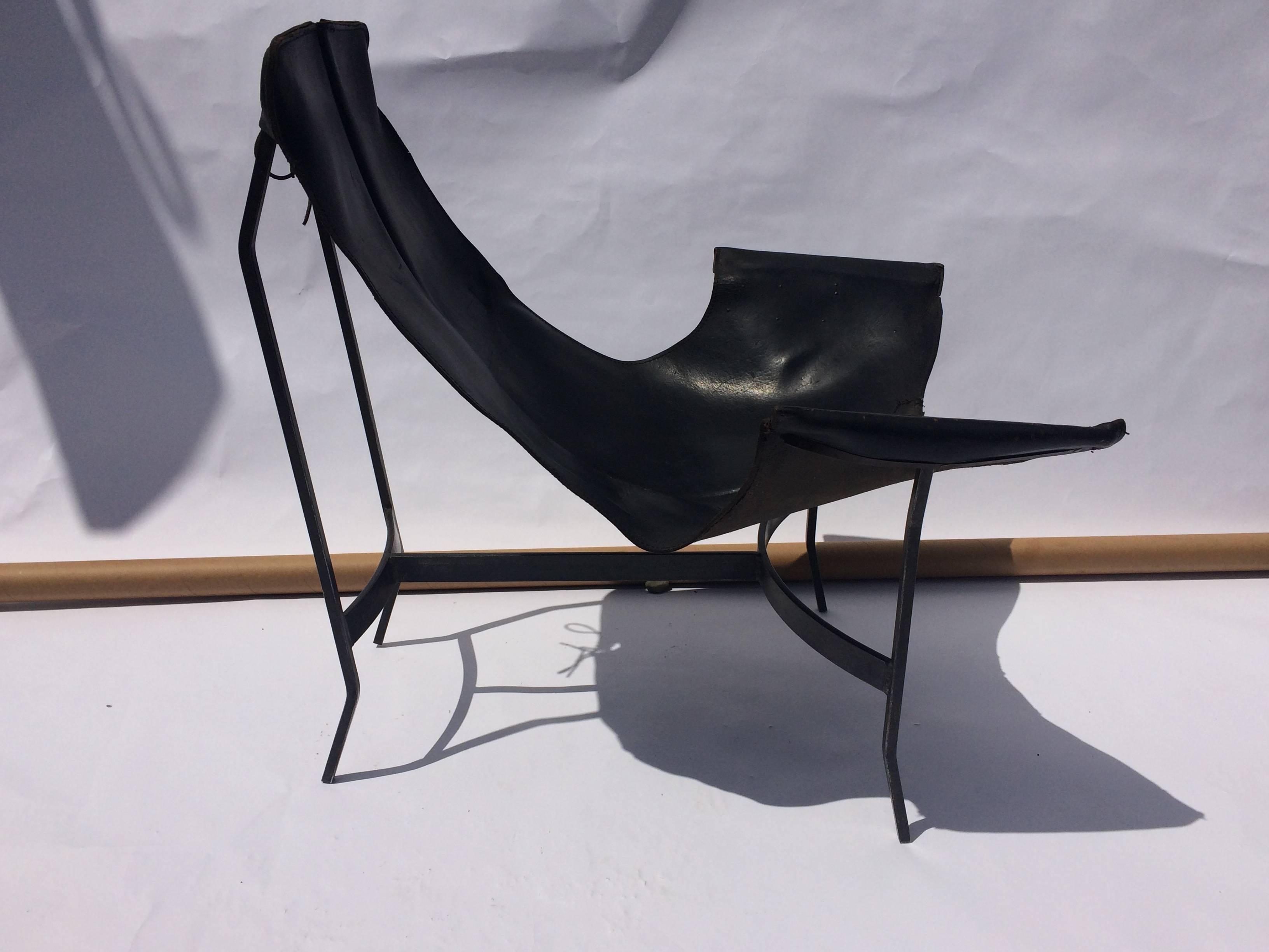 Leather Sling Chair by William Katavolos for Leathercrafter 1