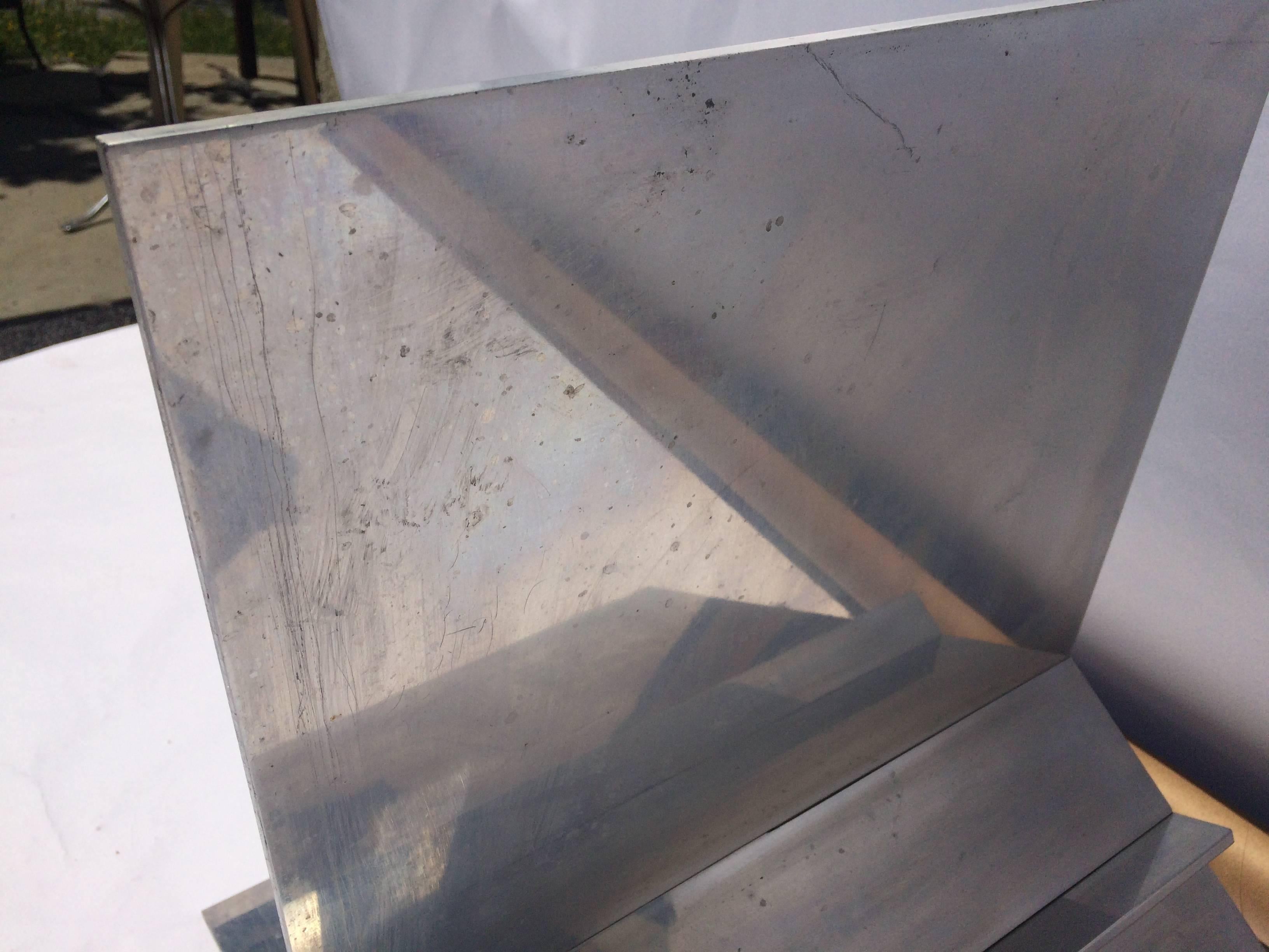Aluminum and Glass Coffee Table 1