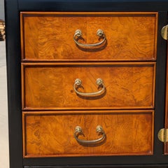 Stanley Furniture Chinoiserie Burl Wood Nine-Drawer Dresser or Credenza