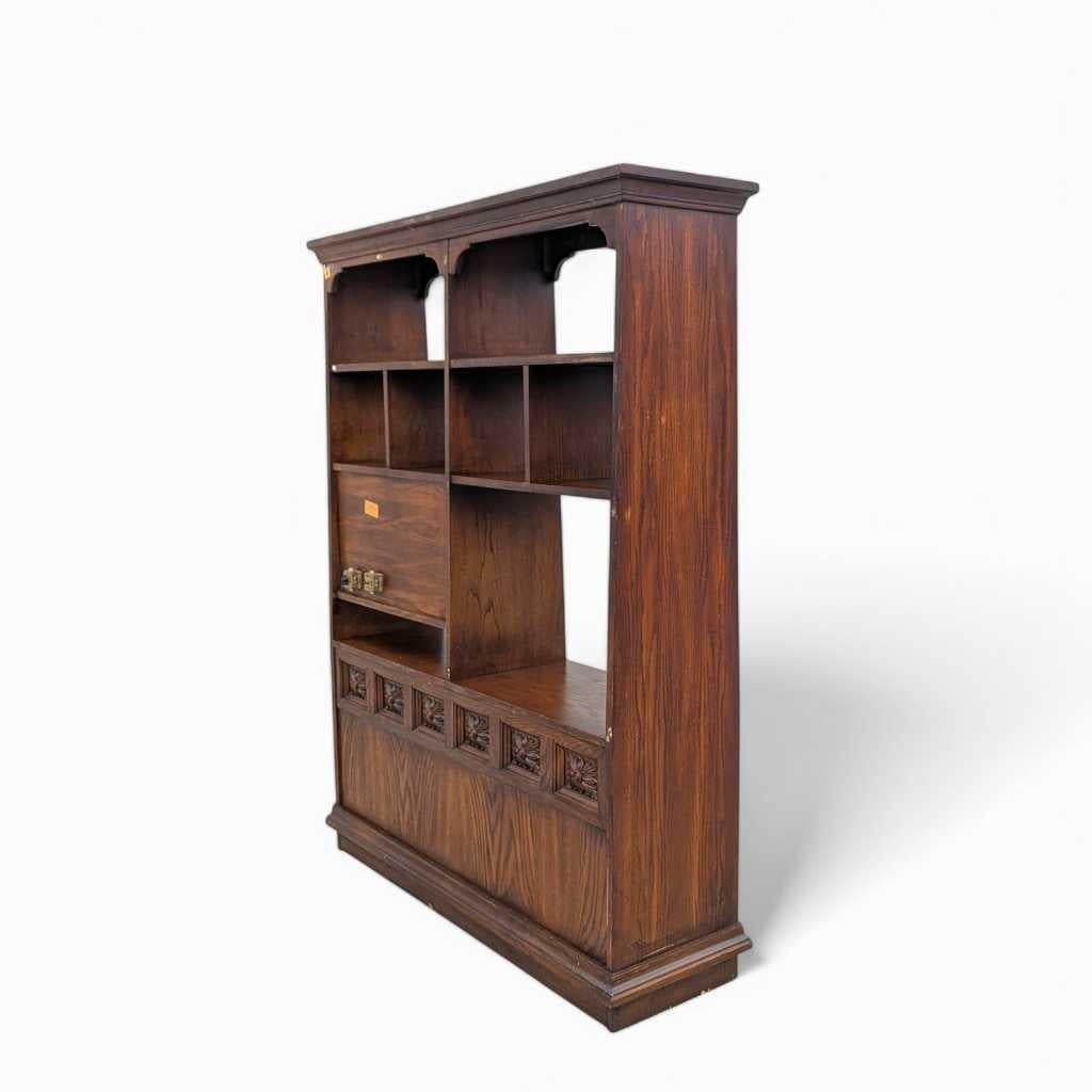 20ième siècle Meuble mural autoportant - Séparation de pièce en bois, finition riche, A.I.C., c. années 1960 en vente