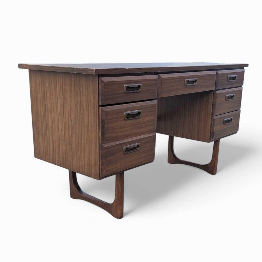 Scrivania di metà secolo con piano in laminato e base in Wood, Stati Uniti, 1960 ca. in vendita 8