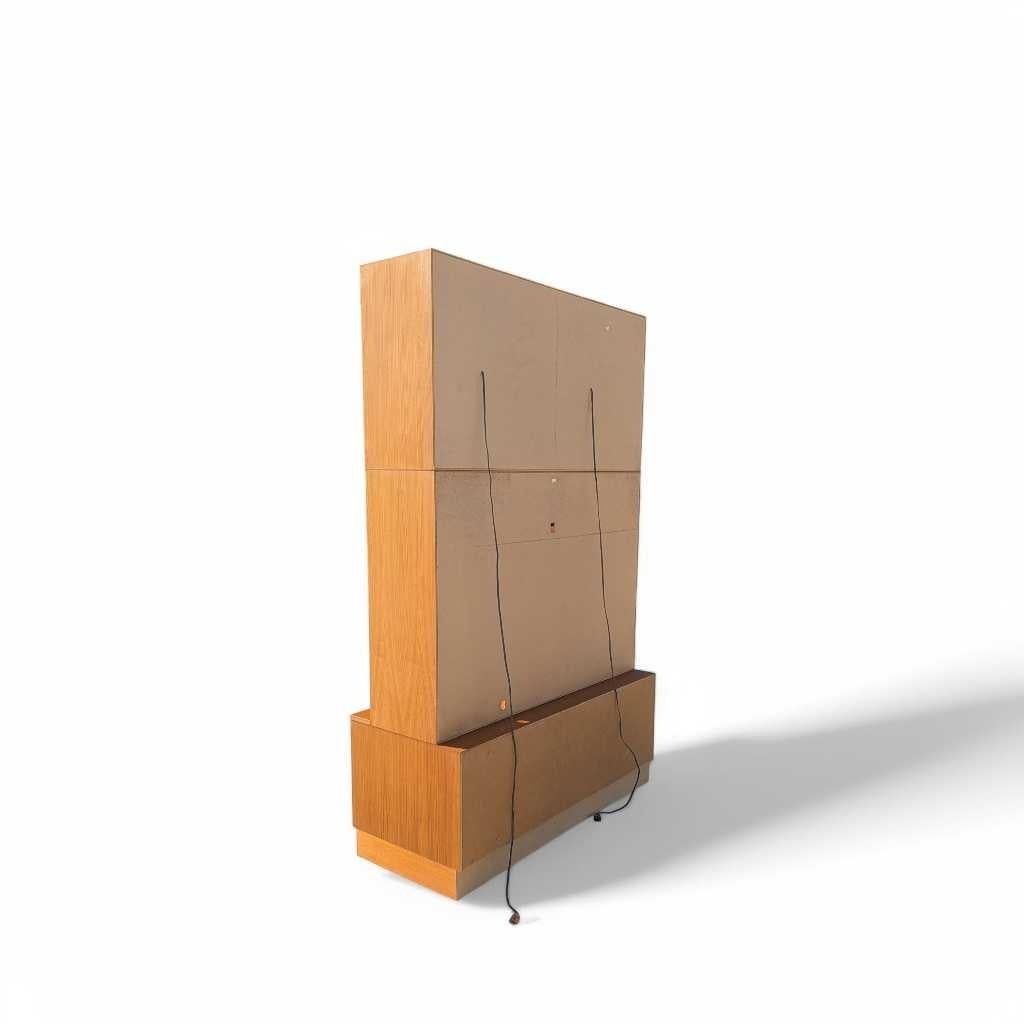 Libreria e mobile a parete in teak, impiallacciatura di teak, finitura calda, Danimarca, 1960 ca. in vendita 5