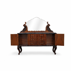 Italian Mid-Century Marble-Top Sideboard by Mobilificio Scorza Ovada, 1950s