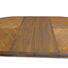 1960s Drexel Esperanto Walnut Oval Extension Dining Table with Two Leaves