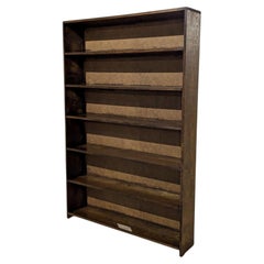 Vintage Pine Five-Shelf Bookcase, 73-Inch Open Display Cabinet