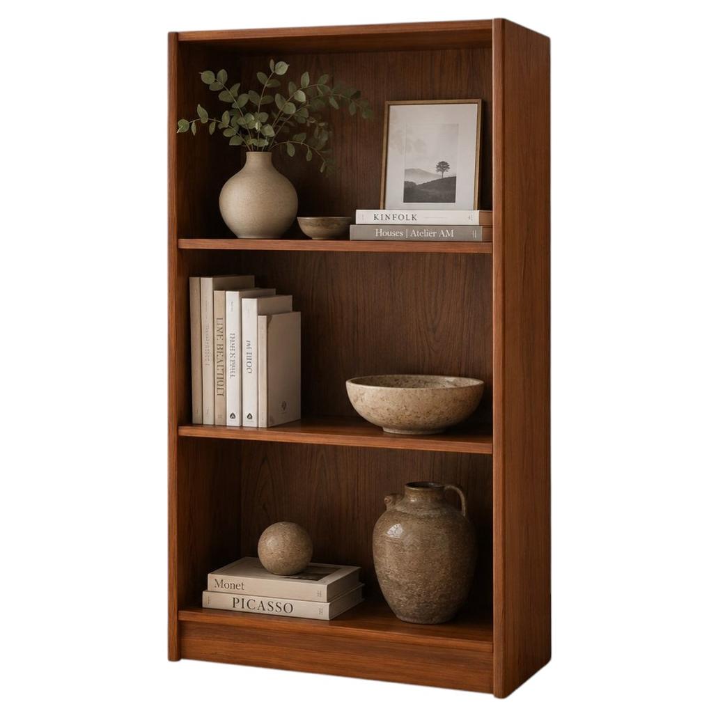 Vintage Petite Teak Bookcase, Danish Modern Style, 1970s For Sale