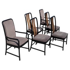 Bernhardt Postmoderne Esszimmerstühle aus Vogelaugenahorn, 6er-Set, 1980er Jahre