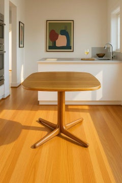 Vintage Teak Square Dining Table, Scandinavian Modern