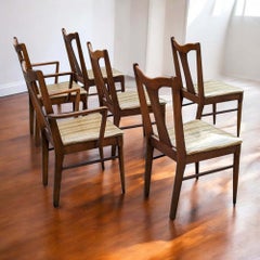 Garrison Furniture Walnut Dining Chairs, Set of Six, Mid-Century
