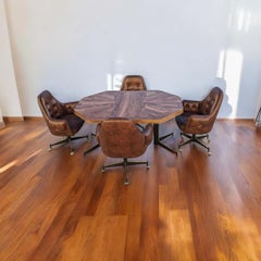 Douglas Furniture Dining Set with Laminate Table and Four Rolling Chairs
