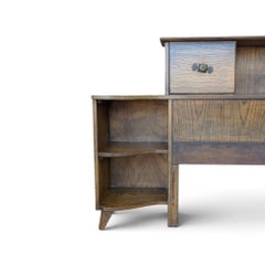 Vintage L.A. Period Furniture Headboard with Integrated Nightstands