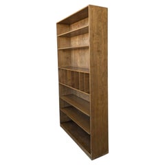 1970s Japanese Veneered-Plywood Bookcase with Adjustable Shelves and Dividers