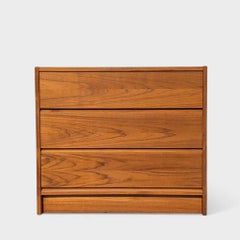 Petite Teak Three-Drawer Chest, Danish Modern Style