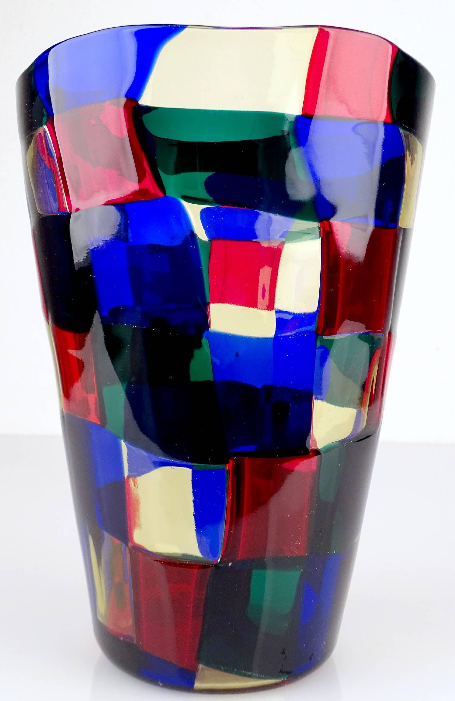Murano Glass Pezzato Vase by Fulvio Bianconi for Venini 1