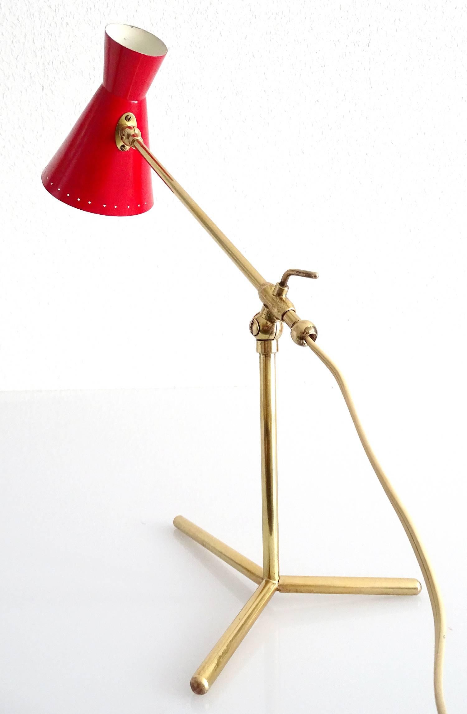 Stilnovo Design Desk Lamp Brass Modernist Design 50s Mid Century Modern Italian 2
