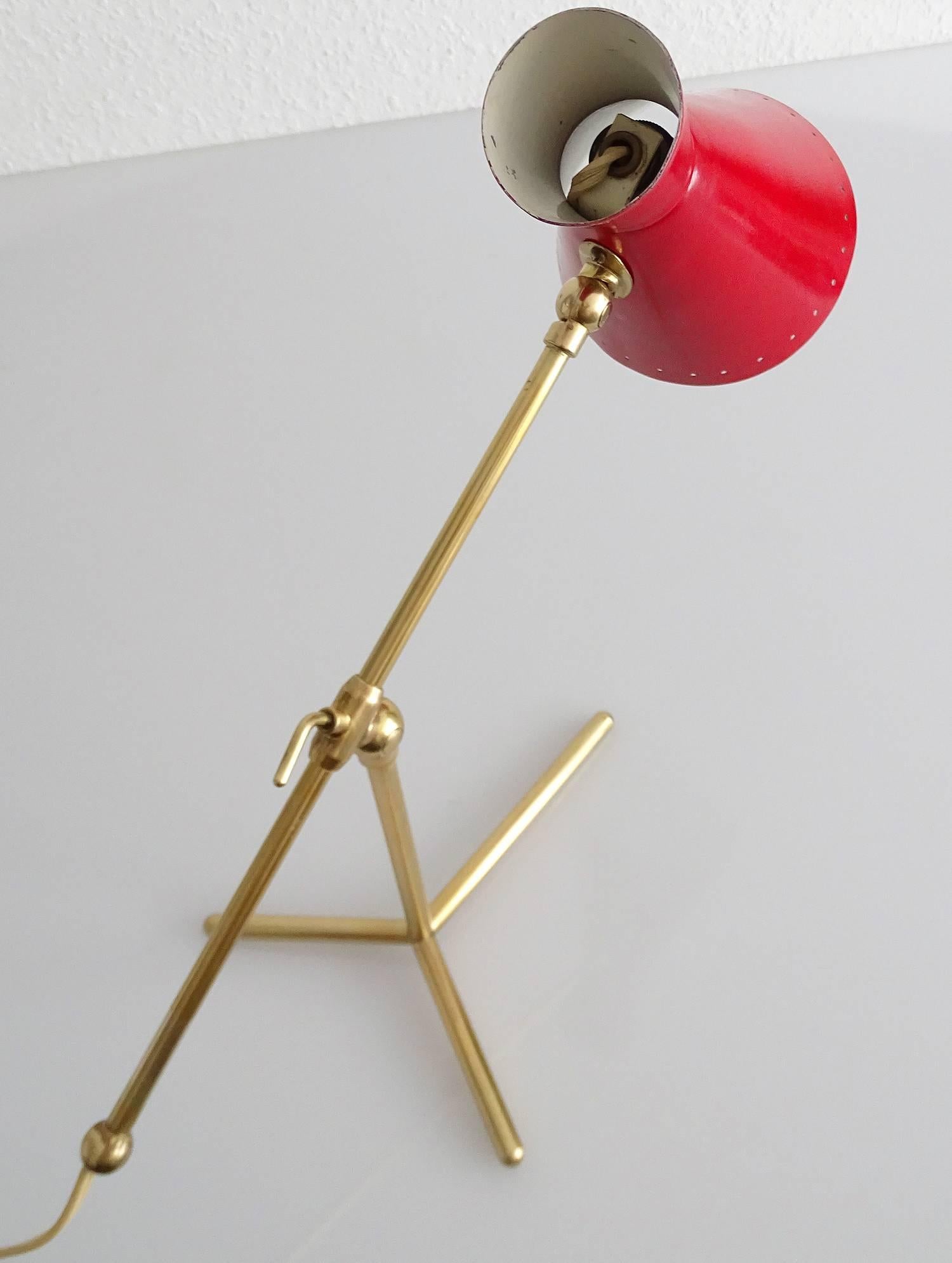 Stilnovo Design Desk Lamp Brass Modernist Design 50s Mid Century Modern Italian 1