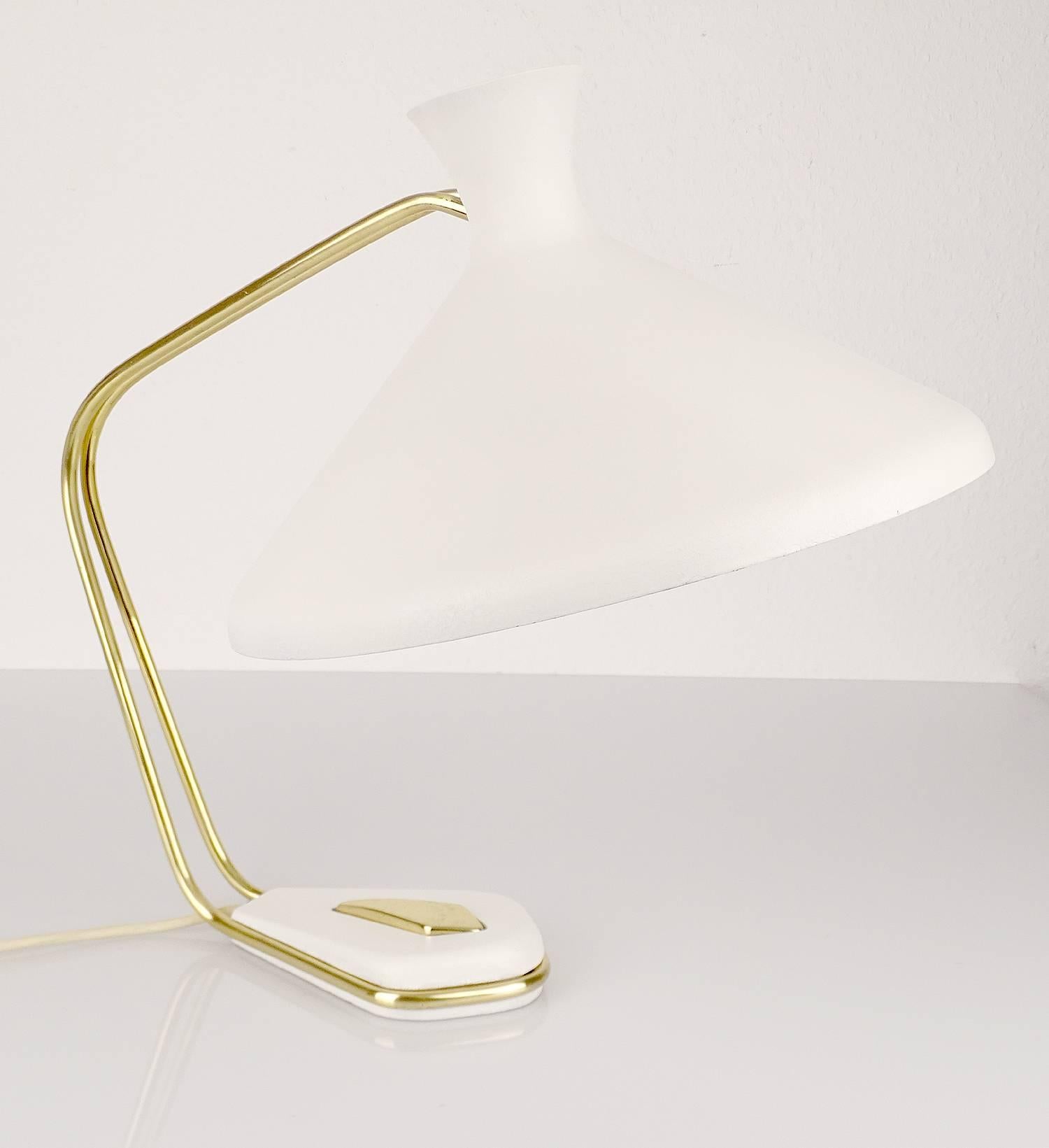 Mid-Century Modern Mid Century Erwi Desk Lamp, 1960s Modernist Stilnovo Style Design, Brass