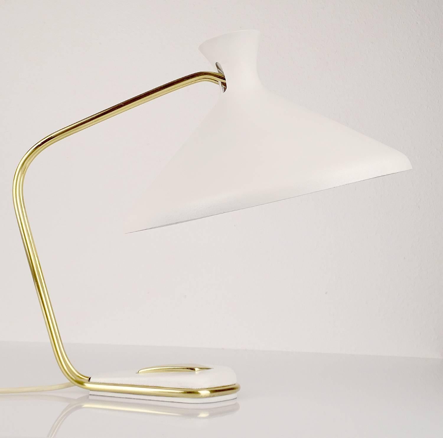 Mid Century Erwi Desk Lamp, 1960s Modernist Stilnovo Style Design, Brass 1