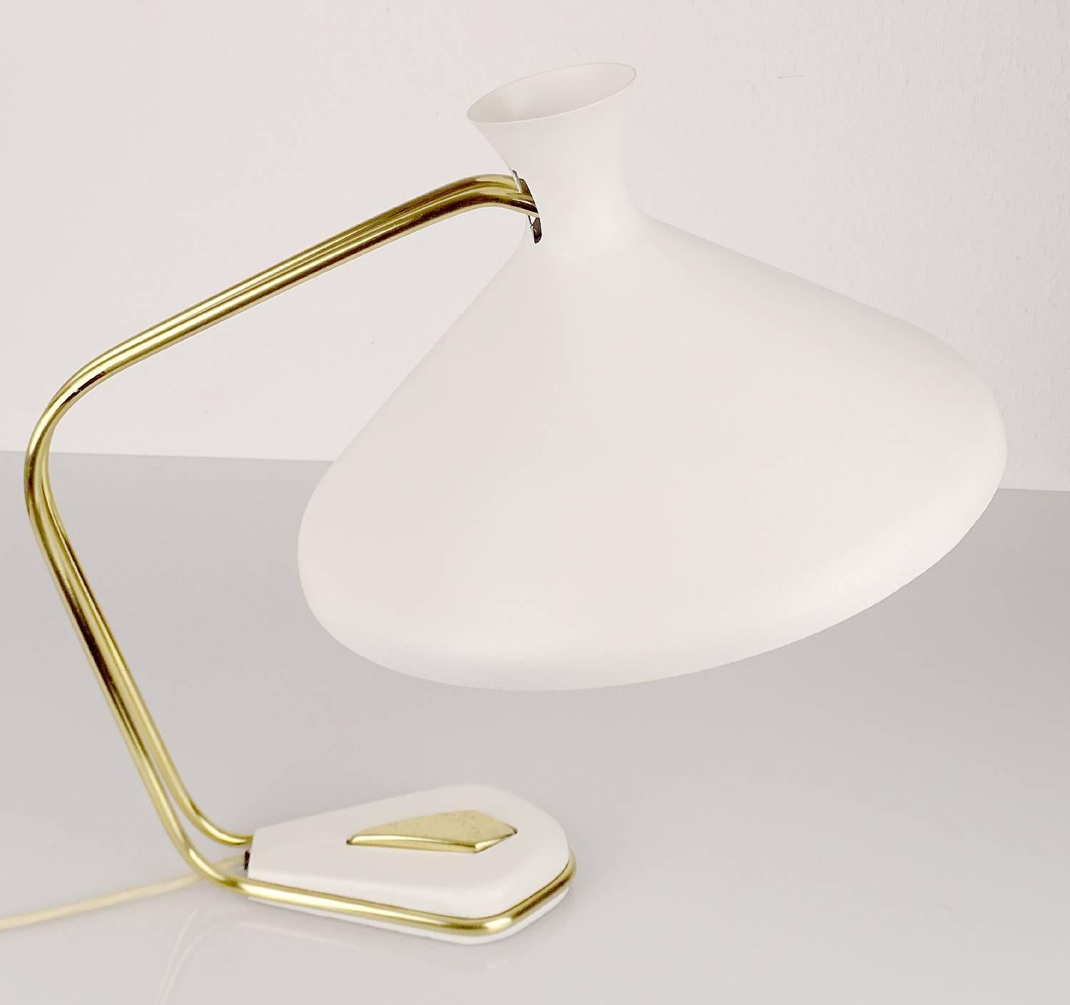 Mid Century Erwi Desk Lamp, 1960s Modernist Stilnovo Style Design, Brass 3
