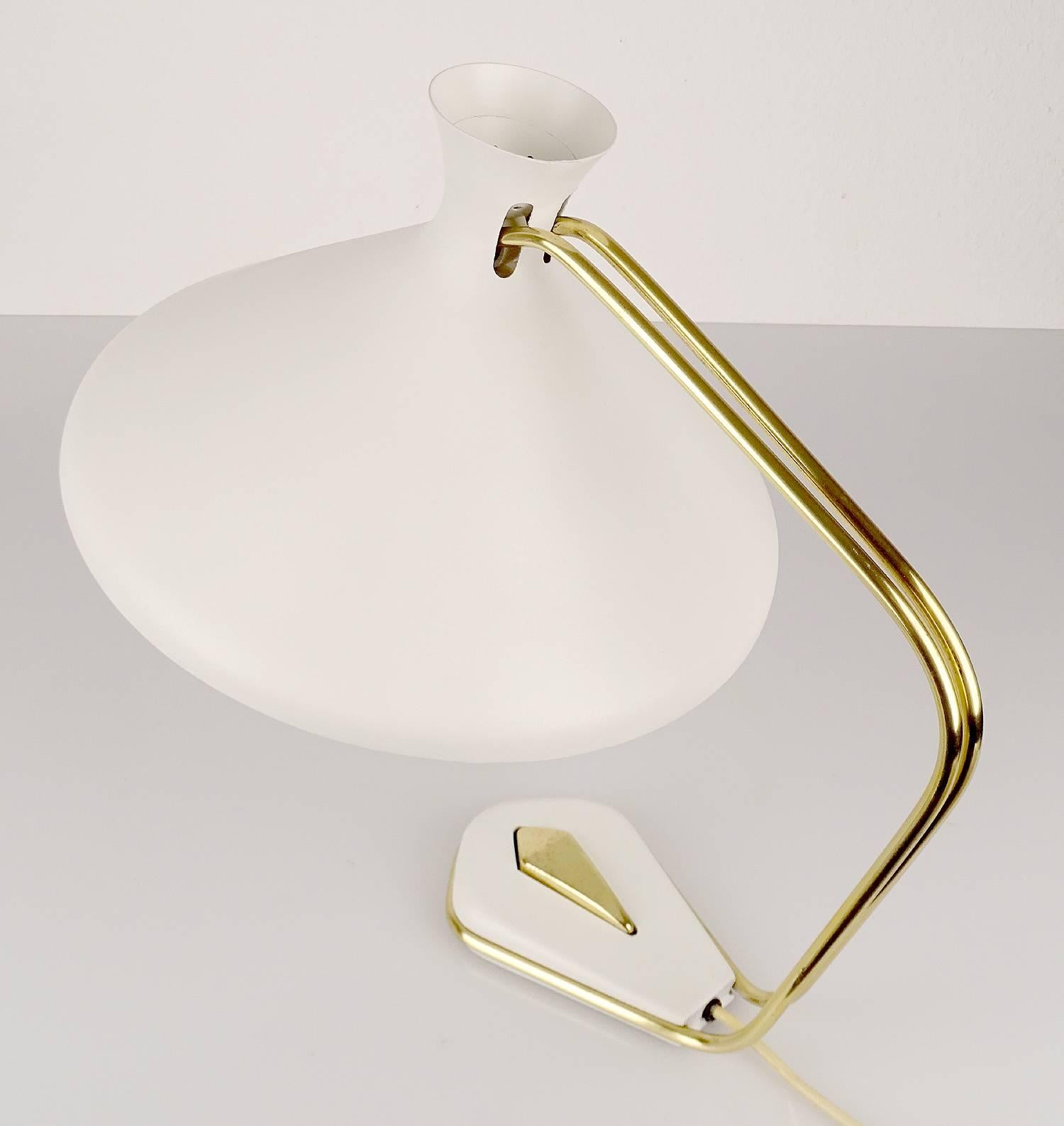 Mid-20th Century Mid Century Erwi Desk Lamp, 1960s Modernist Stilnovo Style Design, Brass