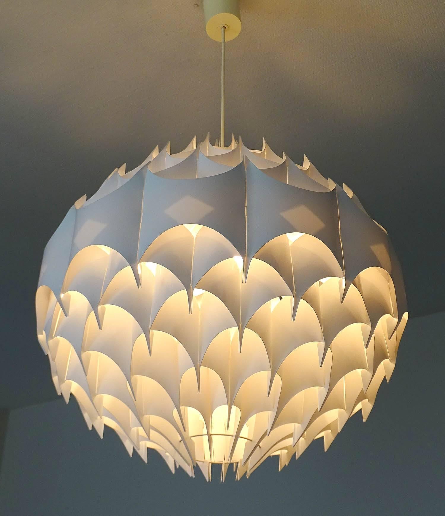 Late 20th Century   Vest Austrian Chandelier Pendant Lamp Modernist Design,  Panton Colombo Era