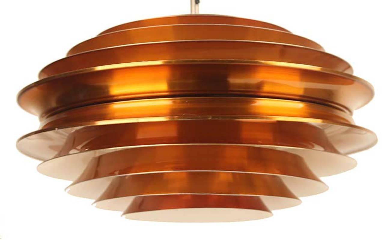 Metal Danish Modern Carl Thore Chandelier Modernist Ceiling Pendant Lamp, 1960s