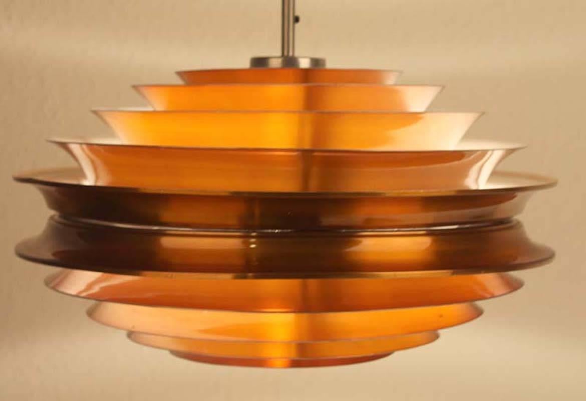 Late 20th Century Danish Modern Carl Thore Chandelier Modernist Ceiling Pendant Lamp, 1960s
