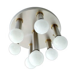 Honsel  Brass Flush Mount Light, 1970s Modernist Design Pendant Lamp