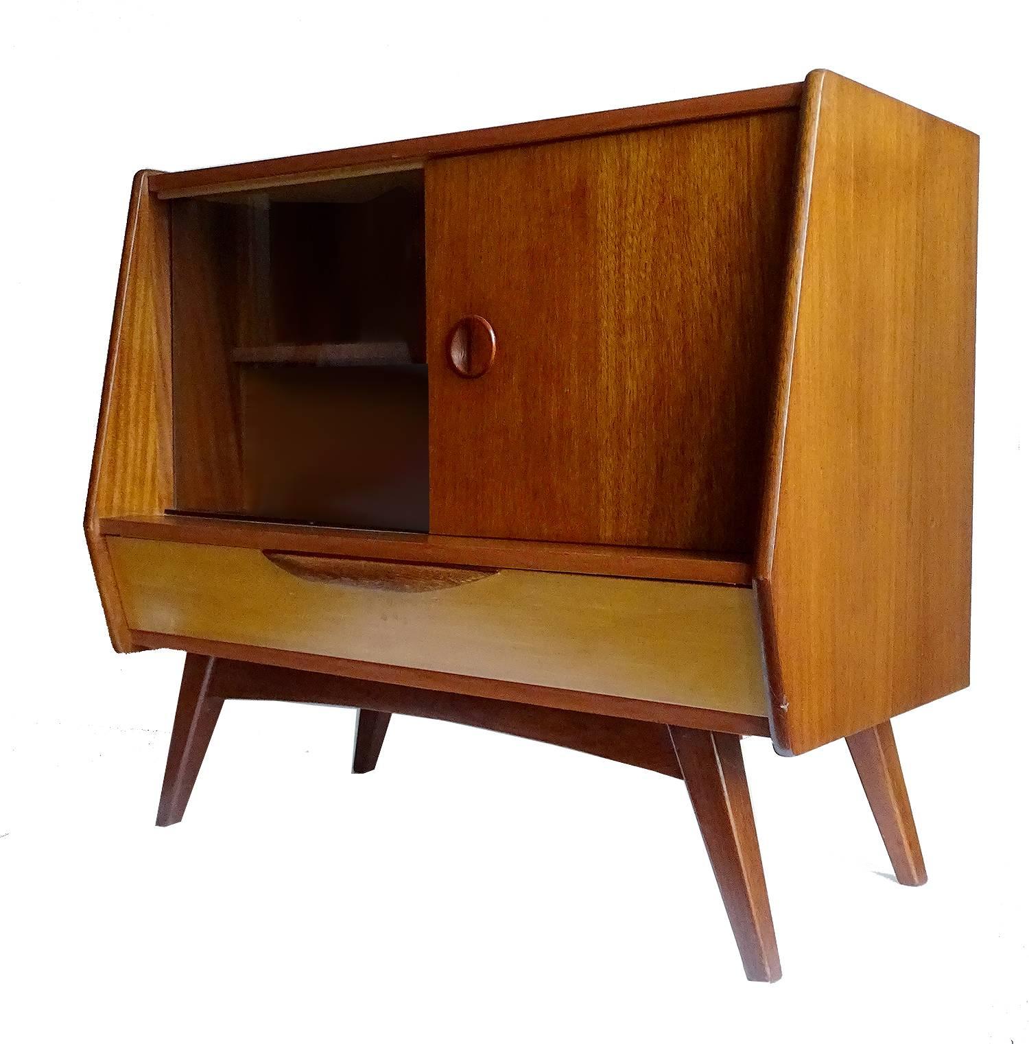 Wood Midcentury Danish Modern Webe Van Teeffelen Sideboard Cabinet, 1960s
