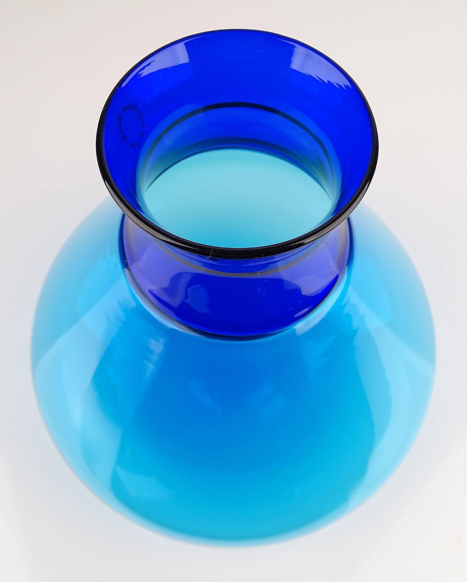  1991 Venini Murano Glass Vase,  Ludovico Santillana For Sale 1