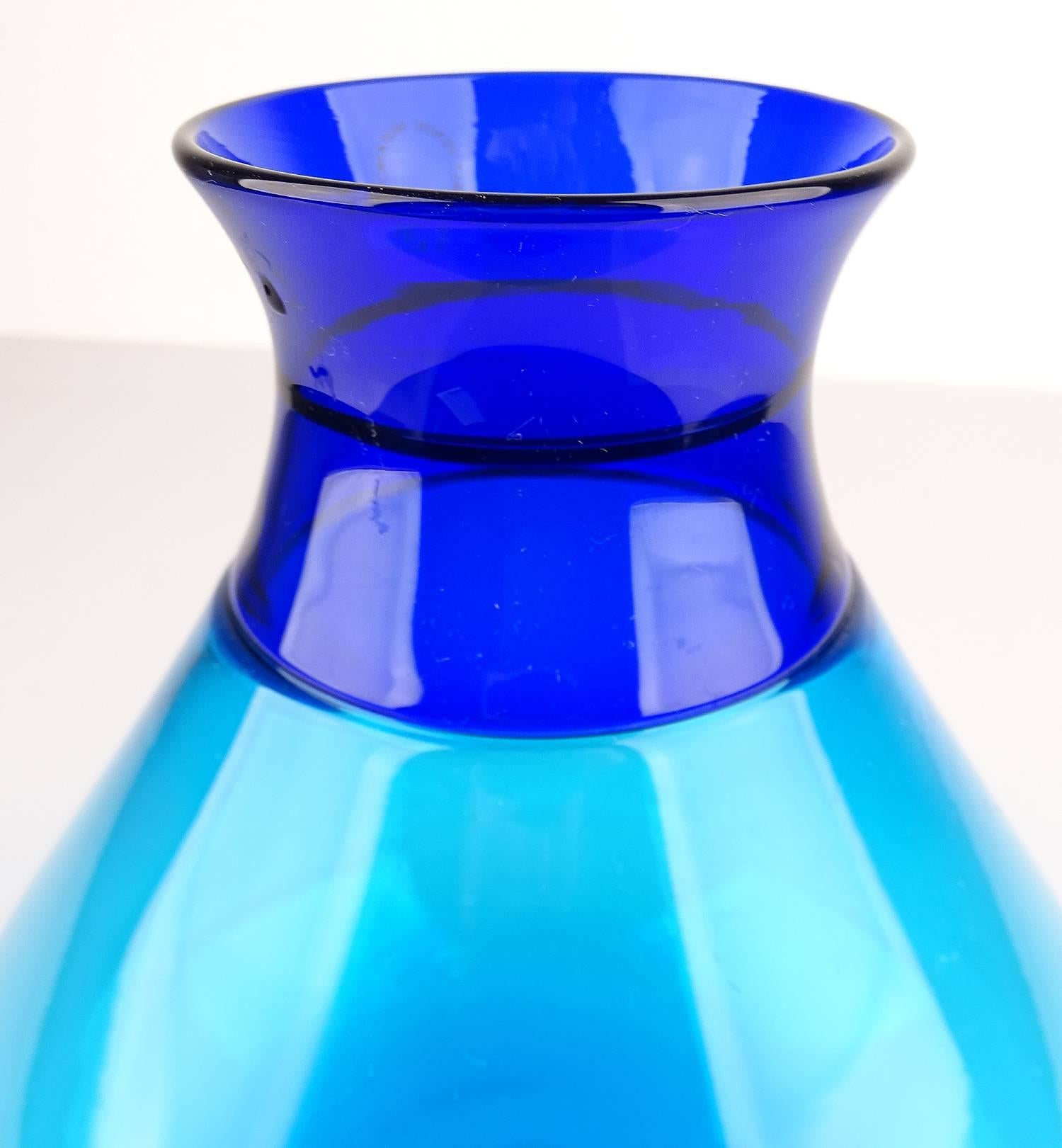 Blown Glass  1991 Venini Murano Glass Vase,  Ludovico Santillana For Sale