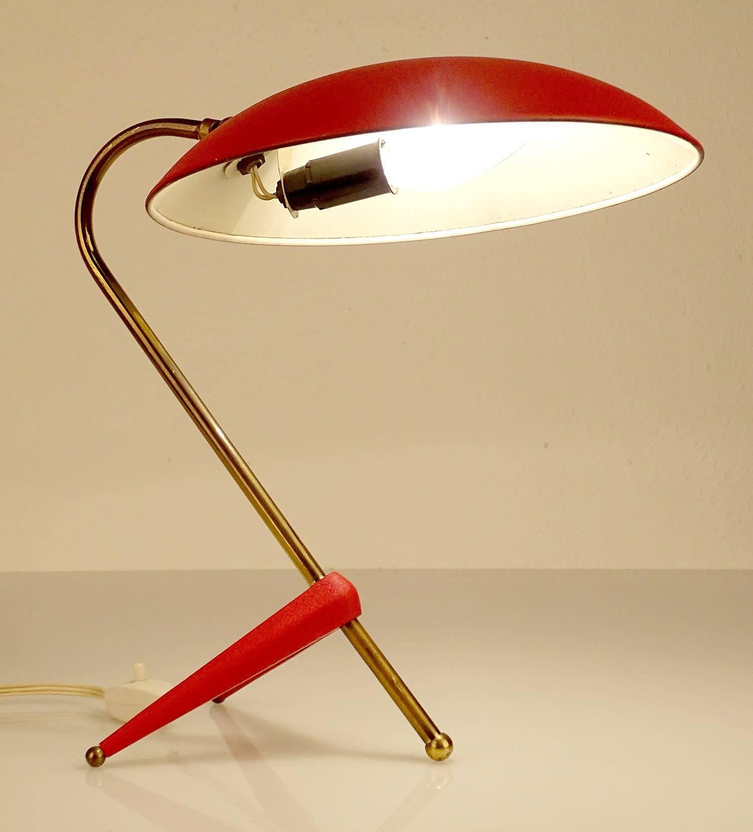 Austrian Stilnovo  Style Table Lamp, 1950s Italian Modernist Design  