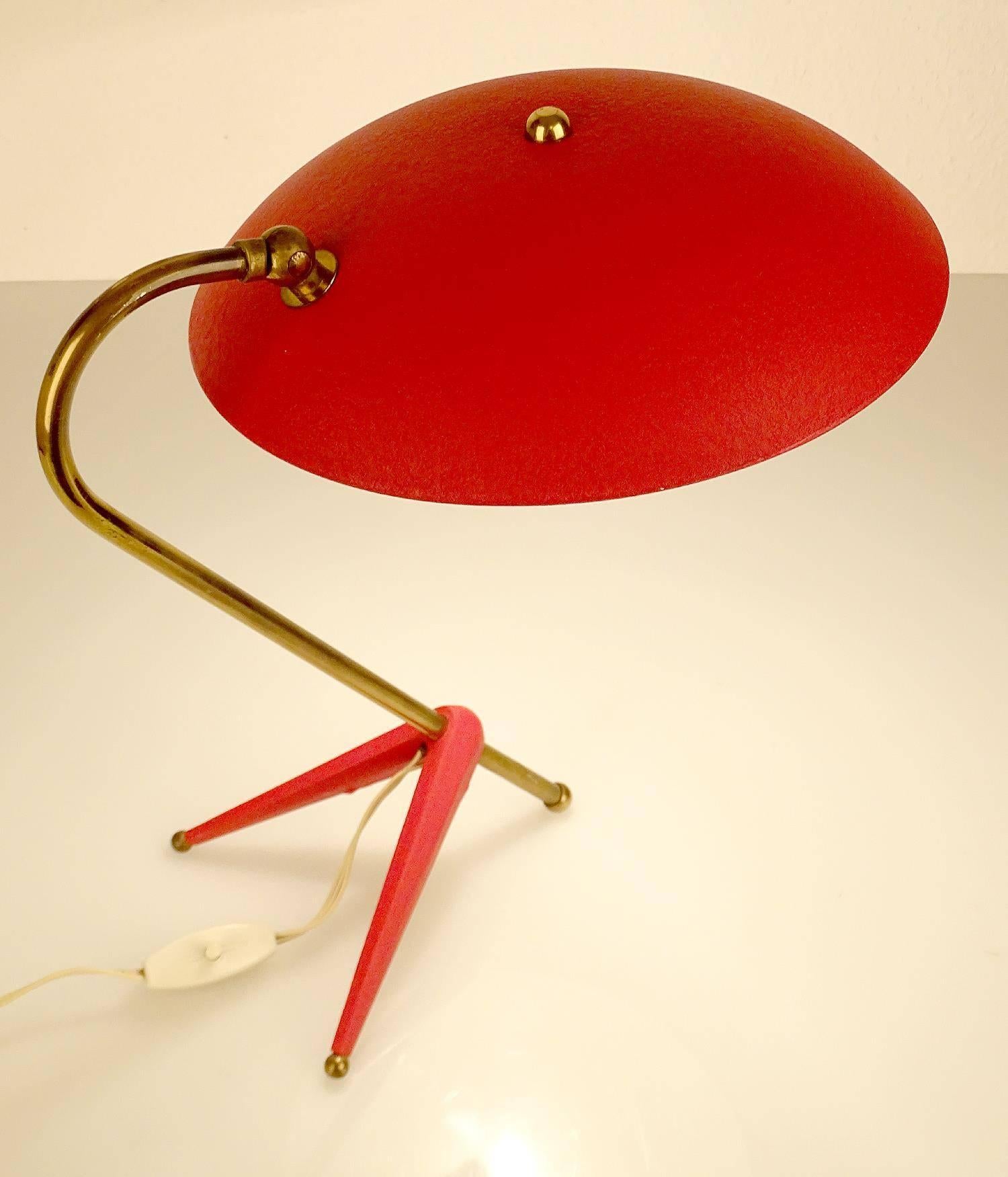 Mid-Century Modern Stilnovo  Style Table Lamp, 1950s Italian Modernist Design  