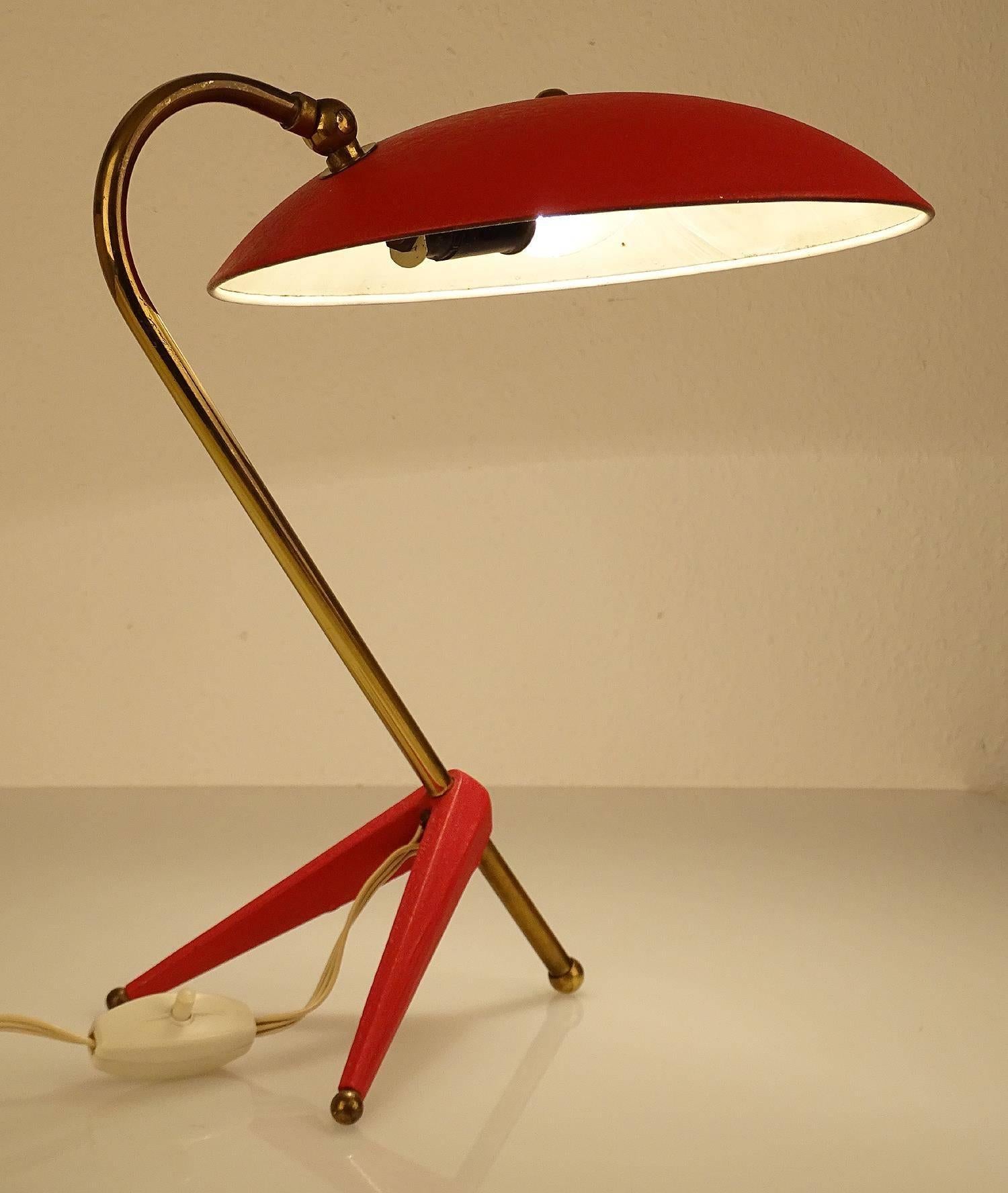 Stilnovo  Style Table Lamp, 1950s Italian Modernist Design   In Excellent Condition In Bremen, DE