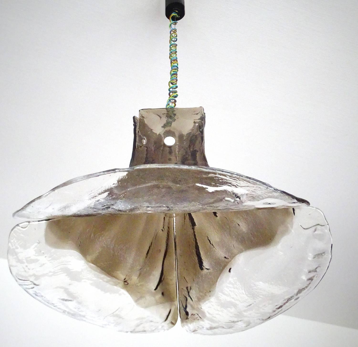 Murano Glass  Carlo Nason Mazzega Murano Glas Chandelier Pendant Light , Gio Ponti  Era For Sale