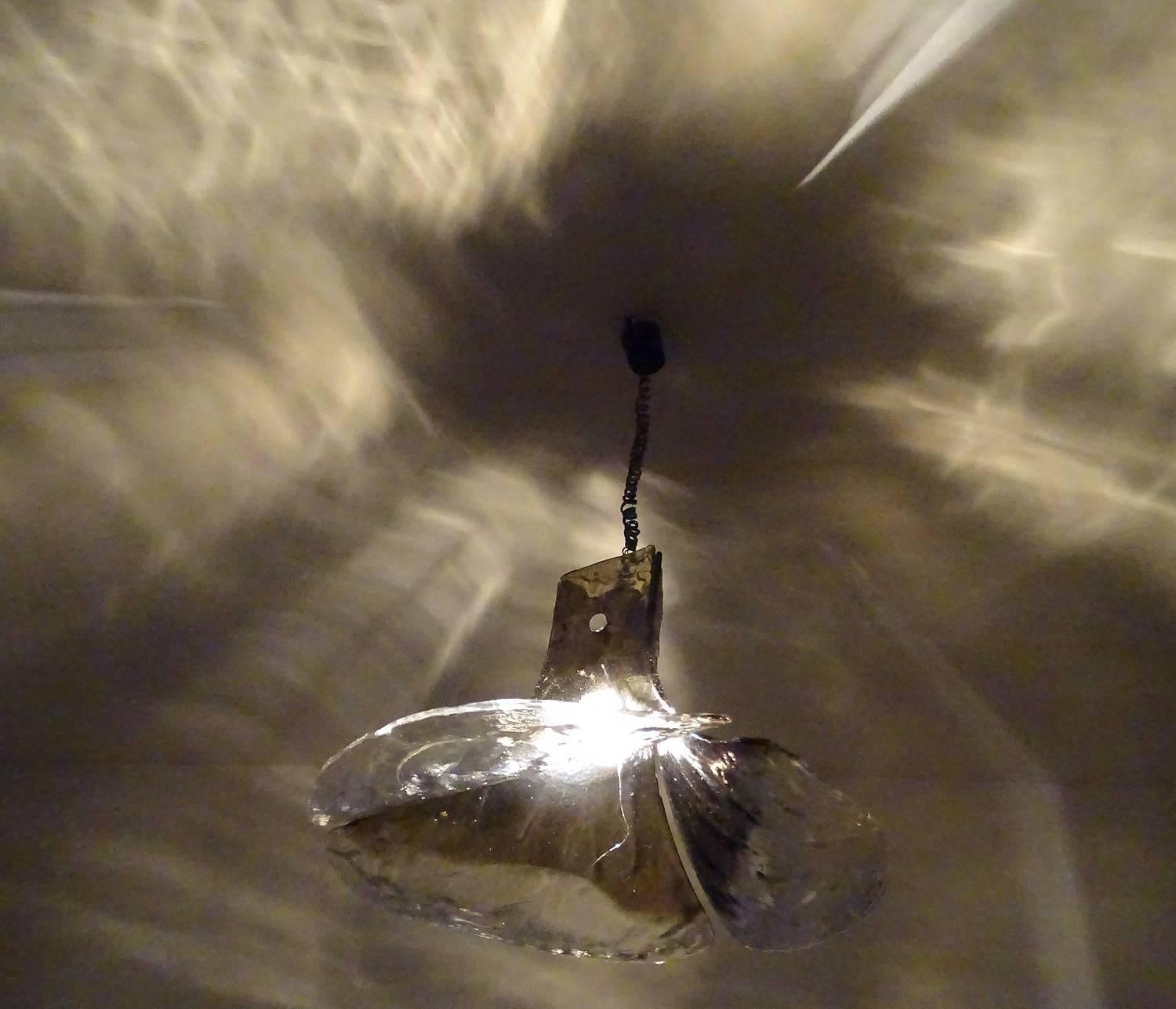 Mid-Century Modern Carlo Nason Mazzega Murano Glas Chandelier Pendant Light , Gio Ponti  Era For Sale