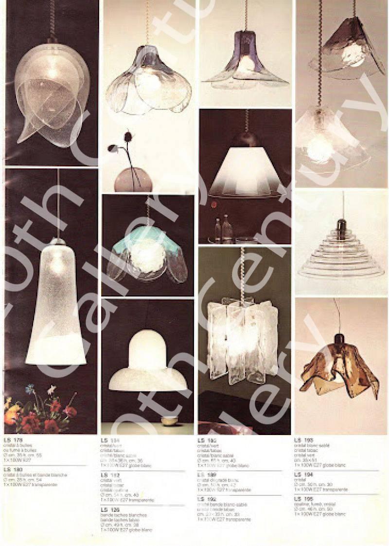  Carlo Nason Mazzega Murano Glas Chandelier Pendant Light , Gio Ponti  Era For Sale 1