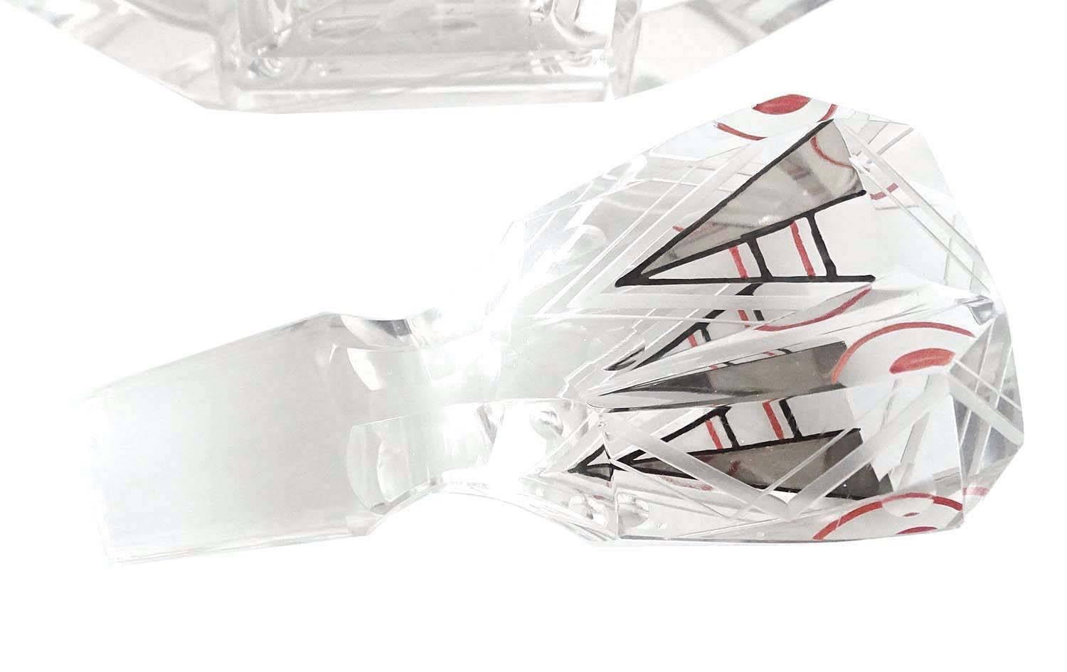 Art Deco Karl Palda Crystal Glass Decanter Set Modernist Bohemian Design 30s 4
