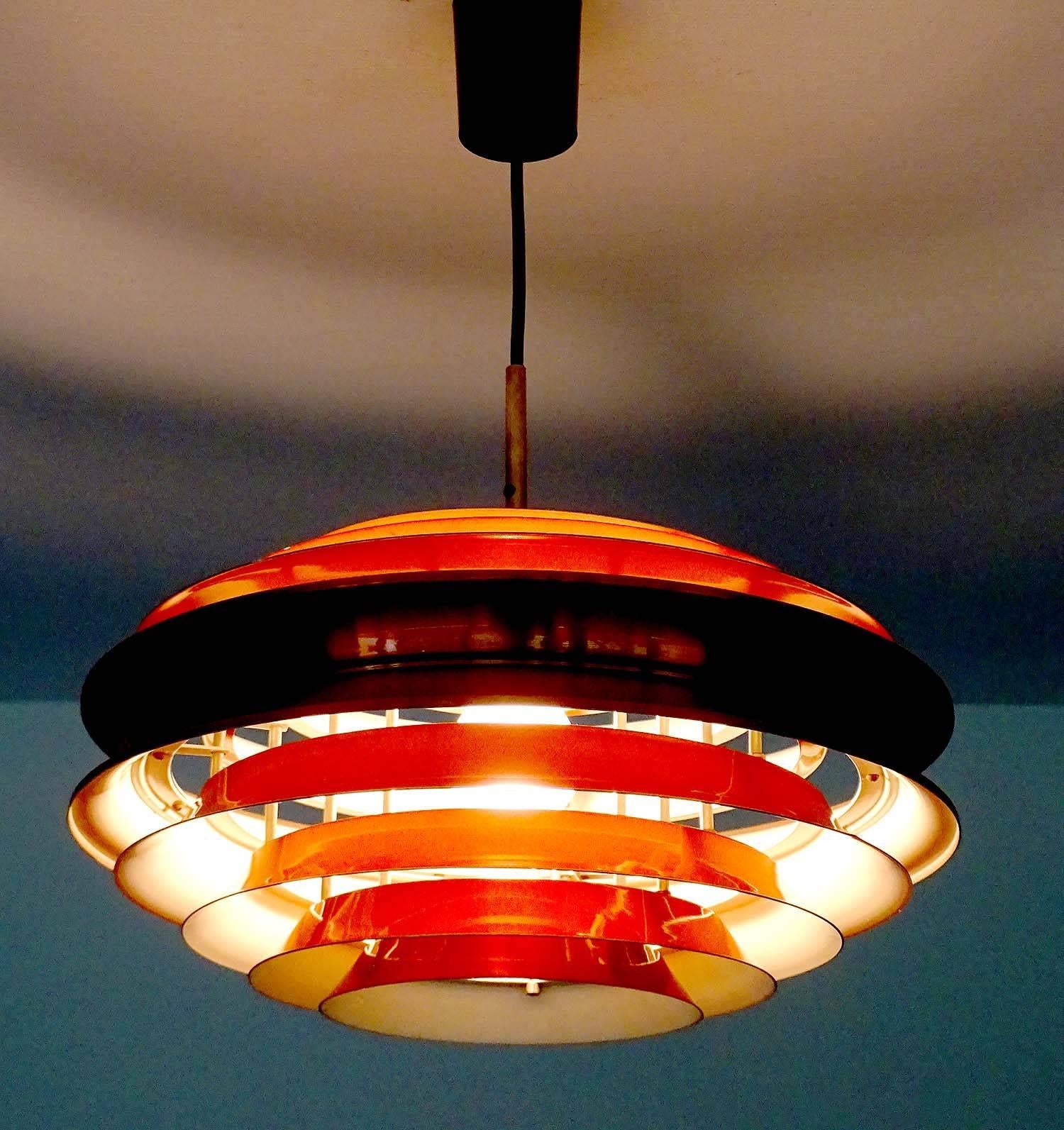 Danish Modern Carl Thore Chandelier Modernist Ceiling Pendant Lamp, 1960s 3