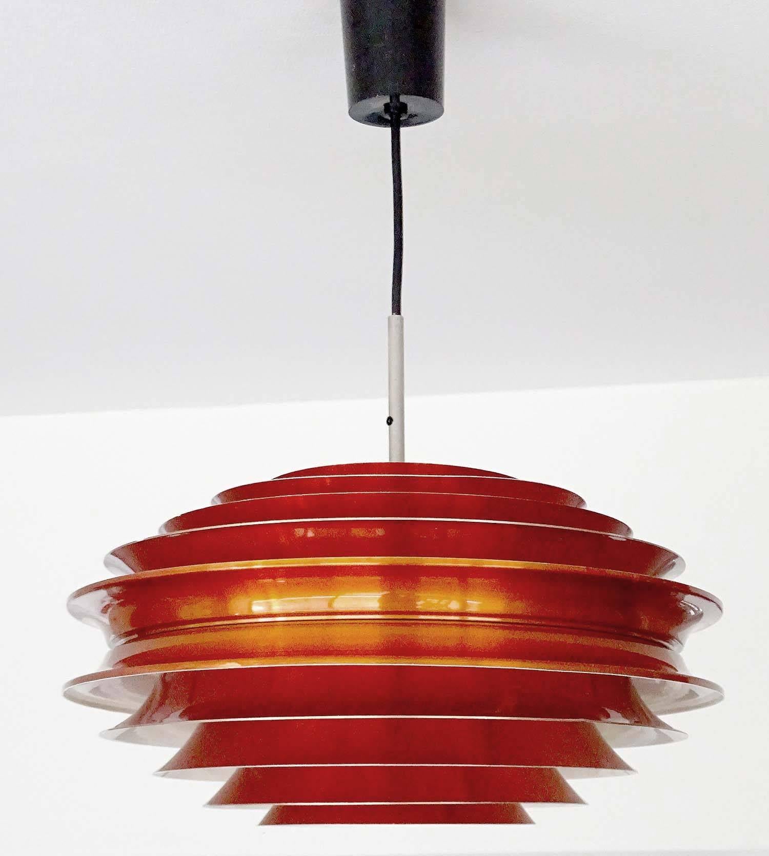 Danish Modern Carl Thore Chandelier Modernist Ceiling Pendant Lamp, 1960s In Excellent Condition In Bremen, DE