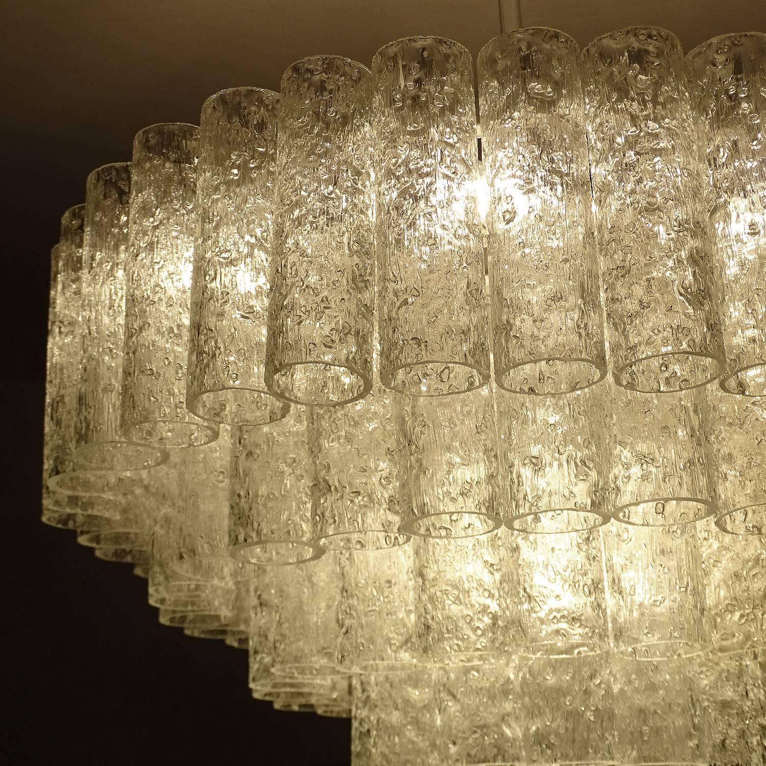 Large  MidCentury Doria Murano Glass Chandelier Pendant Light, 1960s  1