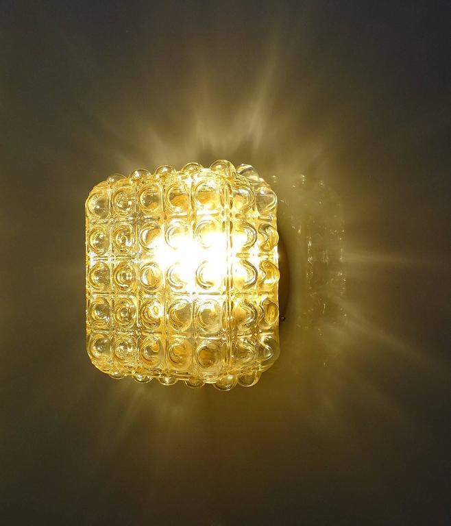 Pair of Limburg Bubble Glass Sconces, 1960s Modernist Design Wall Lights For Sale at 1stdibs
