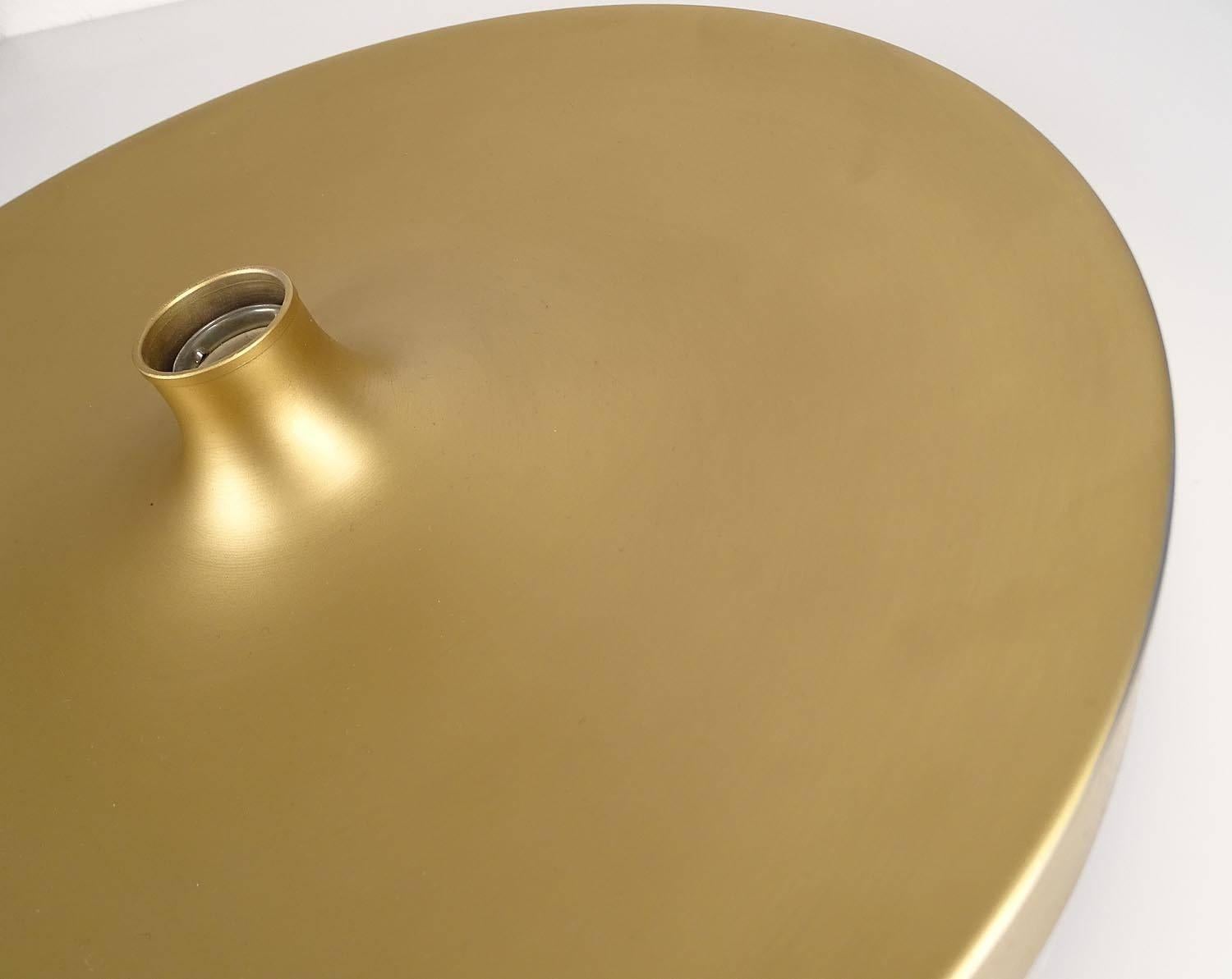 Pair Very Large Gold Bronze Minimalist Sconces, 1960s  Design, Stilnovo Style 2