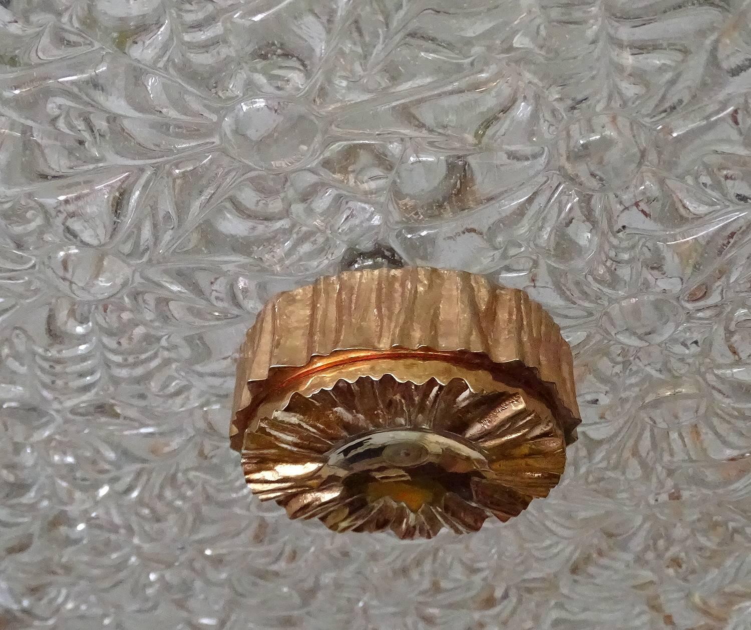  Kalmar  Bronze Murano Glass Chandelier Pendant Light, Gio Ponti Era 2