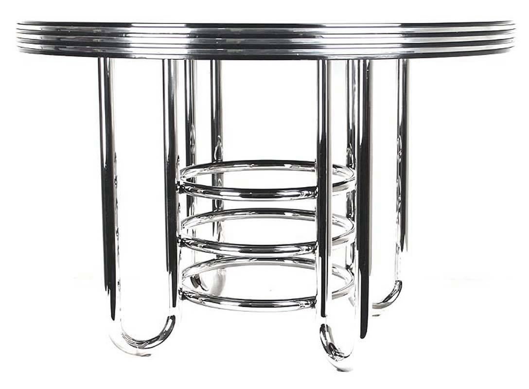 Large French Art Deco Machine Age Style Coffee Side Table,  Modernist Design In Good Condition For Sale In Bremen, DE