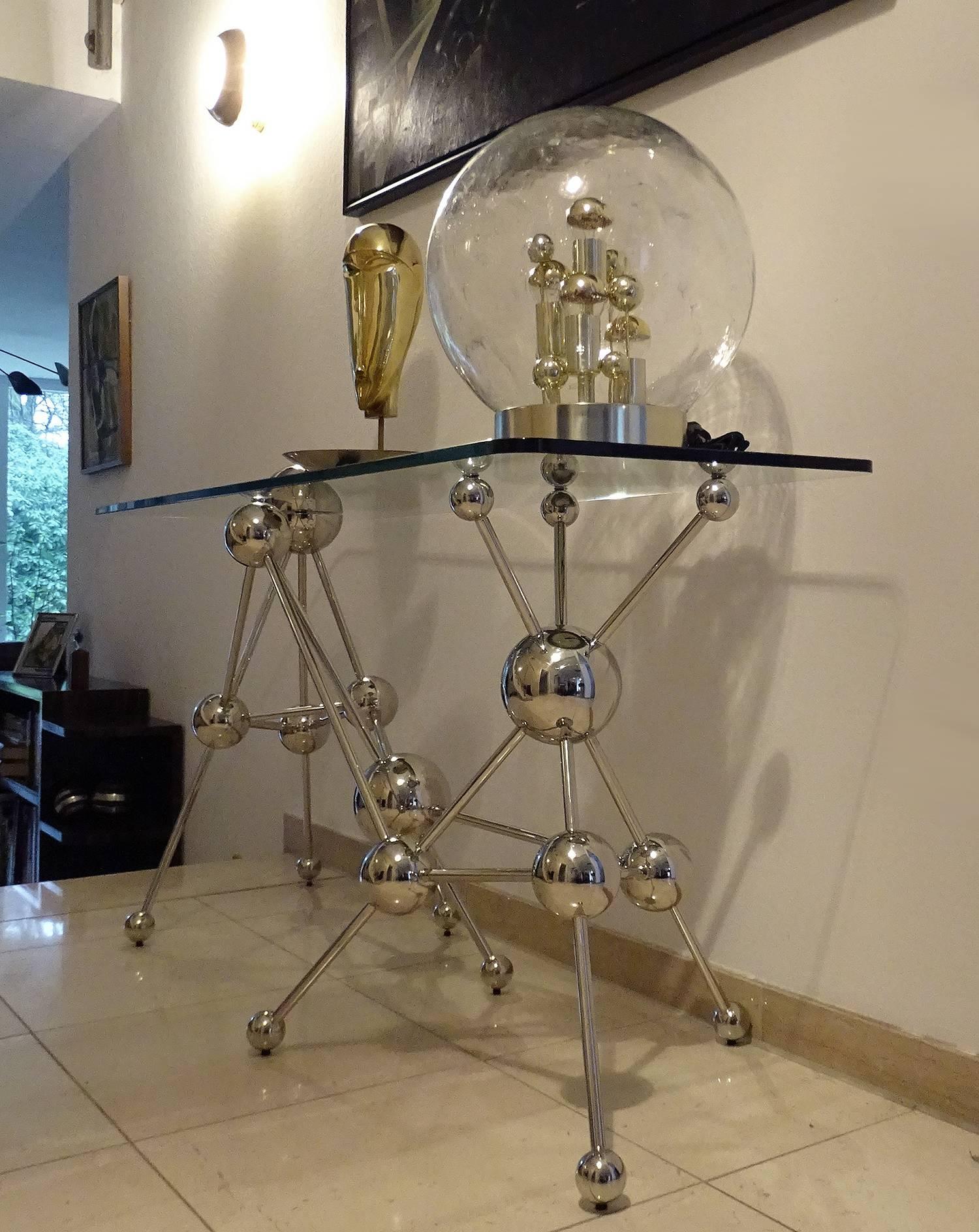 Contemporary Molecular Atomic Design Sideboard, Gio Ponti Style In Excellent Condition For Sale In Bremen, DE